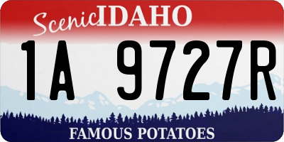 ID license plate 1A9727R