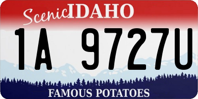 ID license plate 1A9727U