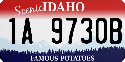 ID license plate 1A9730B