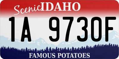 ID license plate 1A9730F