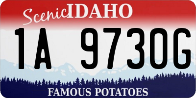 ID license plate 1A9730G