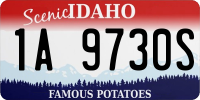 ID license plate 1A9730S