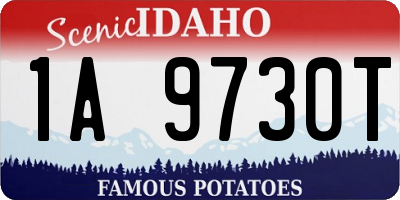 ID license plate 1A9730T
