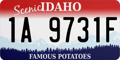 ID license plate 1A9731F