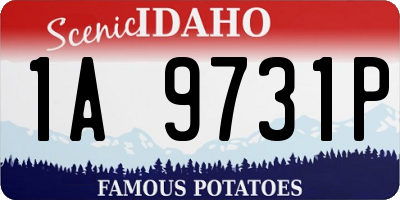 ID license plate 1A9731P
