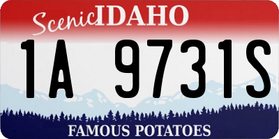 ID license plate 1A9731S