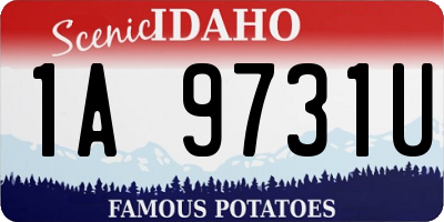 ID license plate 1A9731U