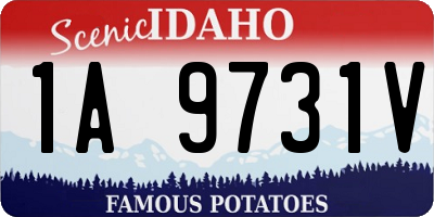 ID license plate 1A9731V