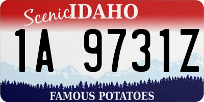 ID license plate 1A9731Z