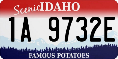 ID license plate 1A9732E
