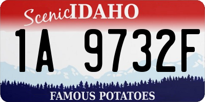 ID license plate 1A9732F