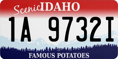 ID license plate 1A9732I