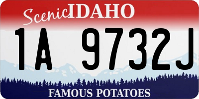 ID license plate 1A9732J