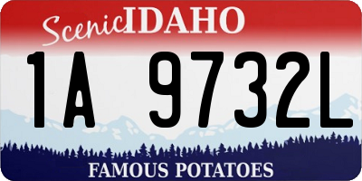 ID license plate 1A9732L