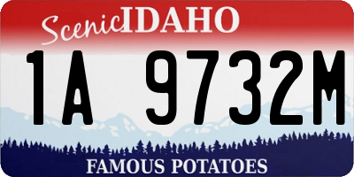 ID license plate 1A9732M