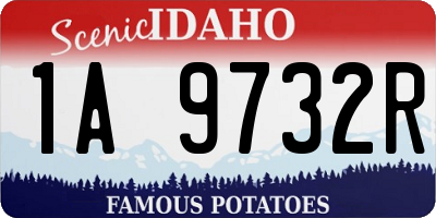 ID license plate 1A9732R