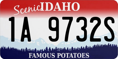 ID license plate 1A9732S