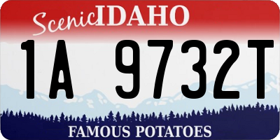 ID license plate 1A9732T