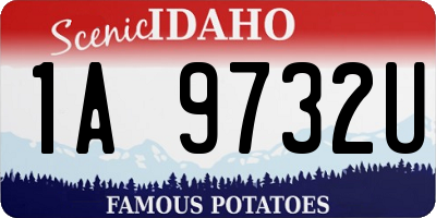 ID license plate 1A9732U