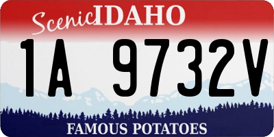 ID license plate 1A9732V