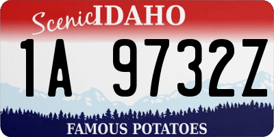 ID license plate 1A9732Z