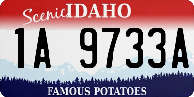 ID license plate 1A9733A