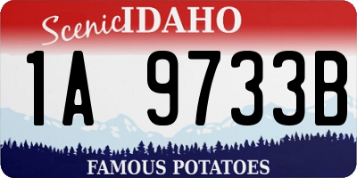 ID license plate 1A9733B