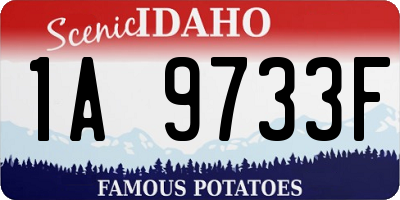ID license plate 1A9733F