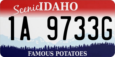 ID license plate 1A9733G