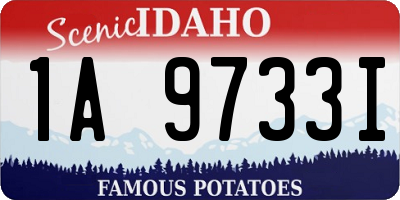 ID license plate 1A9733I