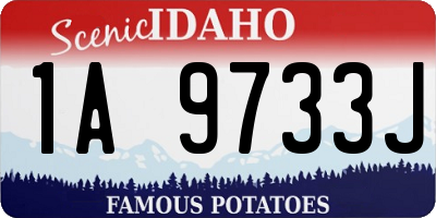 ID license plate 1A9733J