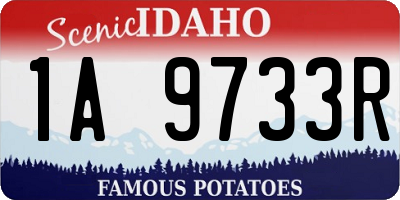 ID license plate 1A9733R