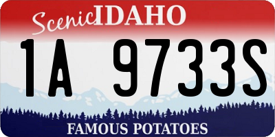 ID license plate 1A9733S