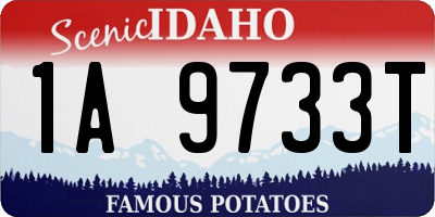 ID license plate 1A9733T