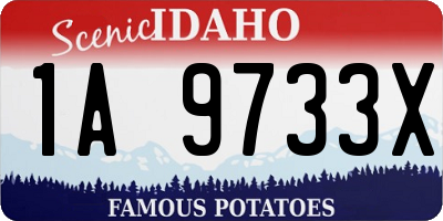ID license plate 1A9733X