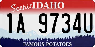 ID license plate 1A9734U