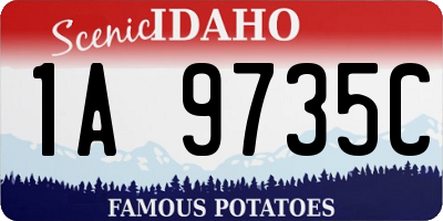ID license plate 1A9735C