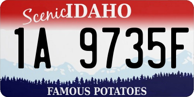 ID license plate 1A9735F