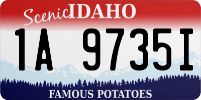 ID license plate 1A9735I
