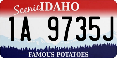 ID license plate 1A9735J