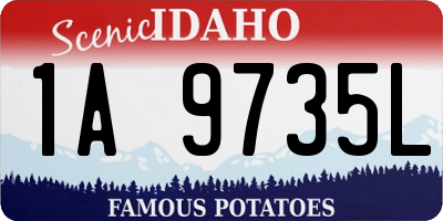 ID license plate 1A9735L