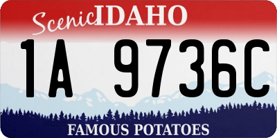 ID license plate 1A9736C