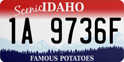 ID license plate 1A9736F