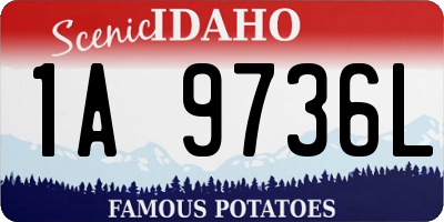 ID license plate 1A9736L