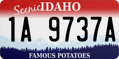 ID license plate 1A9737A