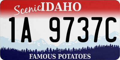 ID license plate 1A9737C