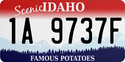 ID license plate 1A9737F
