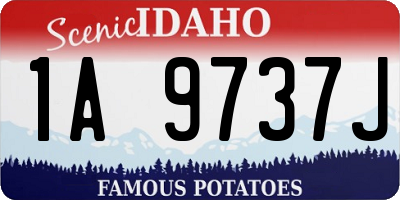 ID license plate 1A9737J