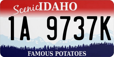 ID license plate 1A9737K