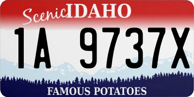 ID license plate 1A9737X